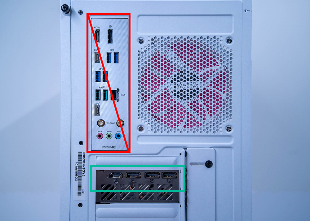 Image showing case connectivity from the rear)